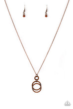 Load image into Gallery viewer, Timeless Trio- Copper Necklace- Paparazzi Accessories