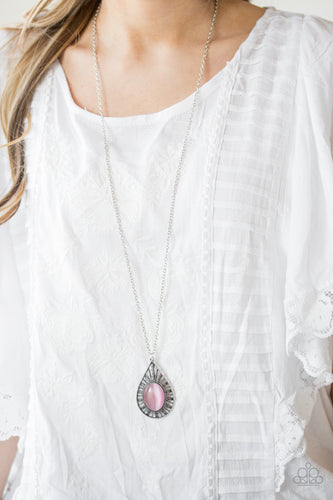 Total Tranquility- Pink and Silver Necklace- Paparazzi Accessories