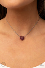 Load image into Gallery viewer, Twitterpated Twinkle- Red and Silver Necklace- Paparazzi Accessories