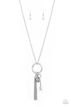 Load image into Gallery viewer, Unlock Your Sparkle- Purple and Silver Necklace- Paparazzi Accessories
