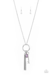 Unlock Your Sparkle- Purple and Silver Necklace- Paparazzi Accessories
