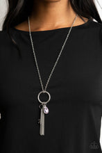 Load image into Gallery viewer, Unlock Your Sparkle- Purple and Silver Necklace- Paparazzi Accessories