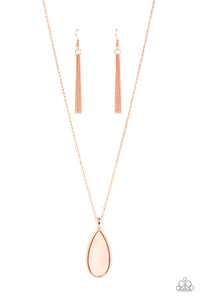 Yacht Ready- White and Copper Necklace- Paparazzi Accessories