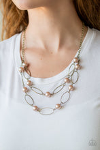 Load image into Gallery viewer, Best Of Both POSH-ible Worlds- Brass Necklace- Paparazzi Accessories