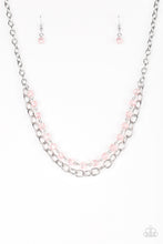 Load image into Gallery viewer, Block Party Princess- Pink and Silver Necklace- Paparazzi Accessories