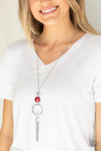 Load image into Gallery viewer, Bold Balancing Act- Red and Silver Necklace- Paparazzi Accessories
