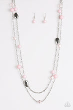 Load image into Gallery viewer, Hitting A GLOW Point- Pink and Silver Necklace- Paparazzi Accessories