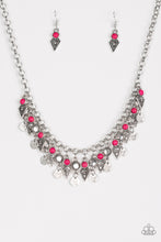 Load image into Gallery viewer, Jurassic Jamboree- Pink and Silver Necklace- Paparazzi Accessories