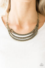 Load image into Gallery viewer, Primal Princess- Brass Necklace- Paparazzi Accessories