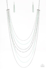 Load image into Gallery viewer, Radical Rainbows- Green and Silver Necklace- Paparazzi Accessories