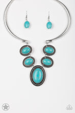Load image into Gallery viewer, River Ride- Blue and Silver Necklace- Paparazzi Accessories