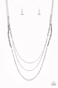 Shimmer Showdown- Silver Necklace- Paparazzi Accessories