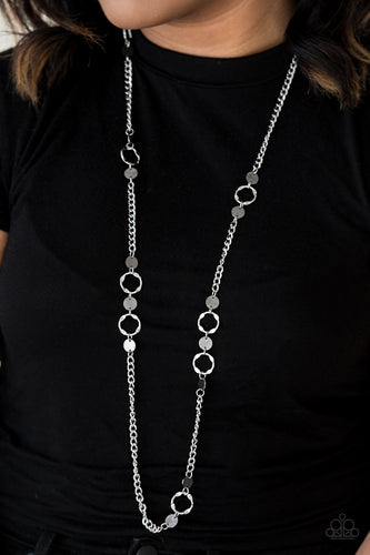 Stylishly Steampunk- Silver Necklace- Paparazzi Accessories