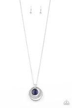 Load image into Gallery viewer, A Diamond A Day- Blue and Silver Necklace- Paparazzi Accessories