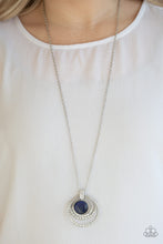 Load image into Gallery viewer, A Diamond A Day- Blue and Silver Necklace- Paparazzi Accessories