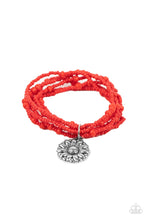 Load image into Gallery viewer, Badlands Botany- Red and Silver Bracelet- Paparazzi Accessories