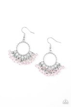 Load image into Gallery viewer, Charmingly Cabaret- Pink and Silver Earrings- Paparazzi Accessories