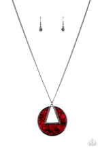 Load image into Gallery viewer, Chromatic Couture- Red and Gunmetal Necklace- Paparazzi Accessories
