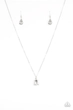 Load image into Gallery viewer, Classy Classicist- White and Silver Necklace- Paparazzi Accessories