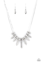 Load image into Gallery viewer, Dangerous Dazzle- White and Silver Necklace- Paparazzi Accessories