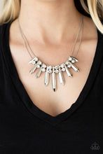 Load image into Gallery viewer, Dangerous Dazzle- White and Silver Necklace- Paparazzi Accessories