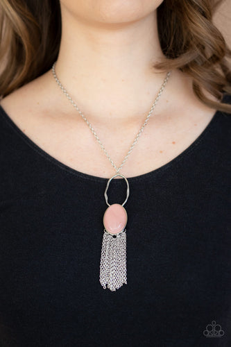Dewy Desert- Pink and Silver Necklace- Paparazzi Accessories