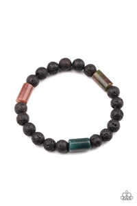 Earthy Energy- Green and Black Bracelet- Paparazzi Accessories