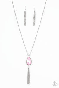 Elite Shine- Pink and Silver Necklace- Paparazzi Accessories