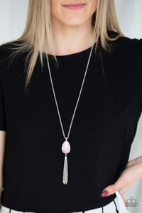 Elite Shine- Pink and Silver Necklace- Paparazzi Accessories