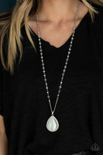 Load image into Gallery viewer, Fashion Flaunt- White and Silver Necklace- Paparazzi Accessories