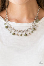 Load image into Gallery viewer, Fiercely Fancy- Green and Silver Necklace- Paparazzi Accessories