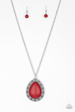 Load image into Gallery viewer, Full Frontier- Red and Silver Necklace- Paparazzi Accessories