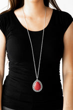 Load image into Gallery viewer, Full Frontier- Red and Silver Necklace- Paparazzi Accessories