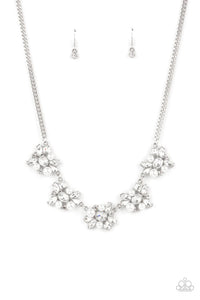 HEIRESS Of Them All- White and Silver Necklace- Paparazzi Accessories