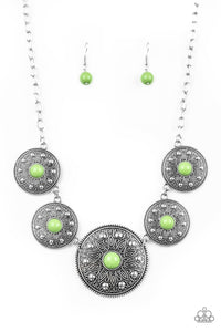 Hey SOL Sister- Green and Silver Necklace- Paparazzi Accessories