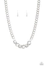 Load image into Gallery viewer, Infinite Impact- White and Silver Necklace- Paparazzi Accessories