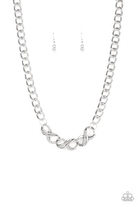 Infinite Impact- White and Silver Necklace- Paparazzi Accessories