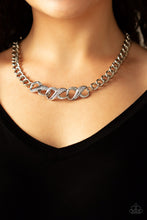 Load image into Gallery viewer, Infinite Impact- White and Silver Necklace- Paparazzi Accessories