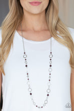 Load image into Gallery viewer, Kid In A Candy Shop- Purple and Silver Necklace- Paparazzi Accessories