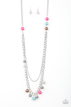 Load image into Gallery viewer, Modern Musical- Multicolored Silver Necklace- Paparazzi Accessories