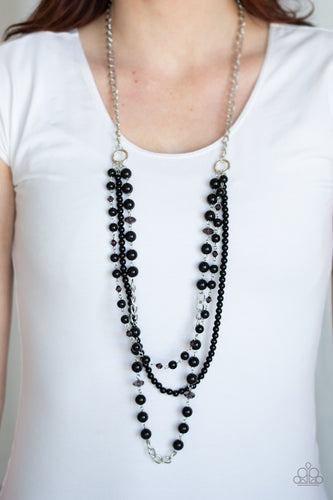 New York Chic- Black and Silver Necklace- Paparazzi Accessories