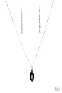 Prismatically Polished- Purple and Silver Necklace- Paparazzi Accessories