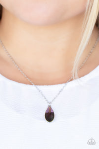 Prismatically Polished- Purple and Silver Necklace- Paparazzi Accessories