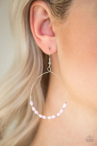 Prize Winning Sparkle- Pink and Silver Earrings- Paparazzi Accessories