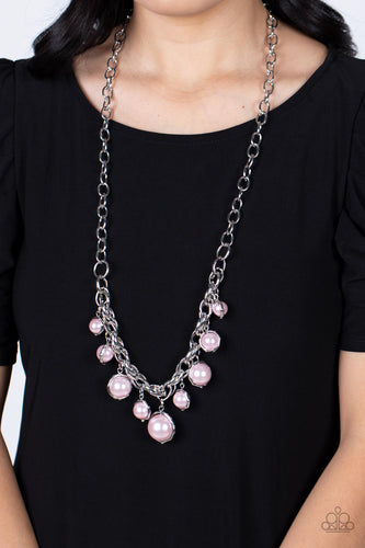 Revolving Refinement- Pink and Silver Necklace- Paparazzi Accessories
