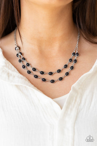 Sahara Safari- Black and Silver Necklace- Paparazzi Accessories