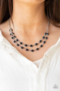 Sahara Safari- Black and Silver Necklace- Paparazzi Accessories