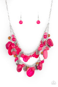 Spring Goddess- Pink and Silver Necklace- Paparazzi Accessories