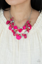 Load image into Gallery viewer, Spring Goddess- Pink and Silver Necklace- Paparazzi Accessories