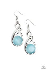 Swept Away- Blue and Silver Earrings- Paparazzi Accessories
